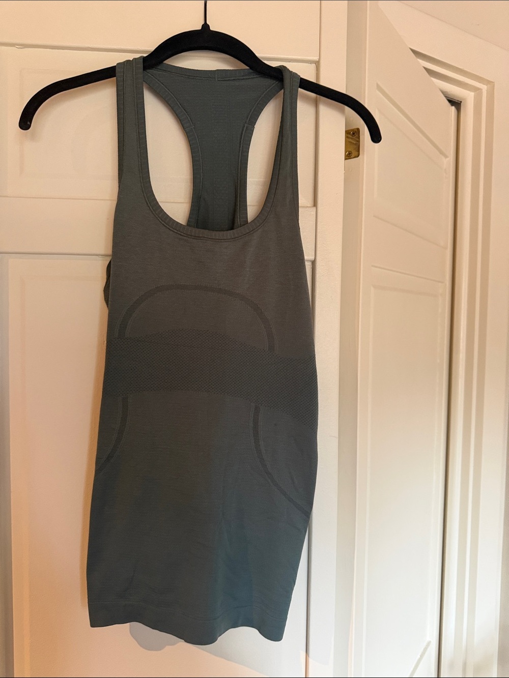 lululemon athletica Seamless Racerback Tank in Slate Green
